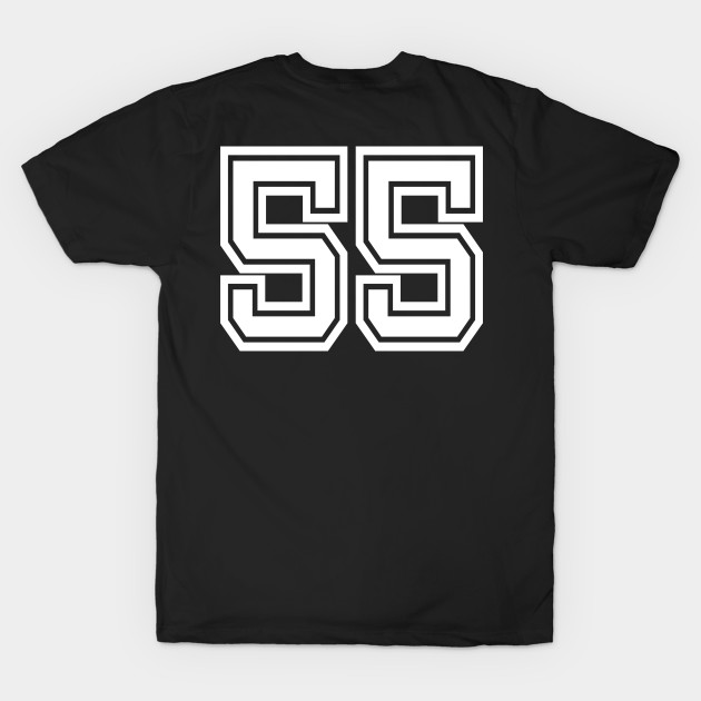 Number 55 for a sports team, group, or community T-Shirt by DariBangAngga